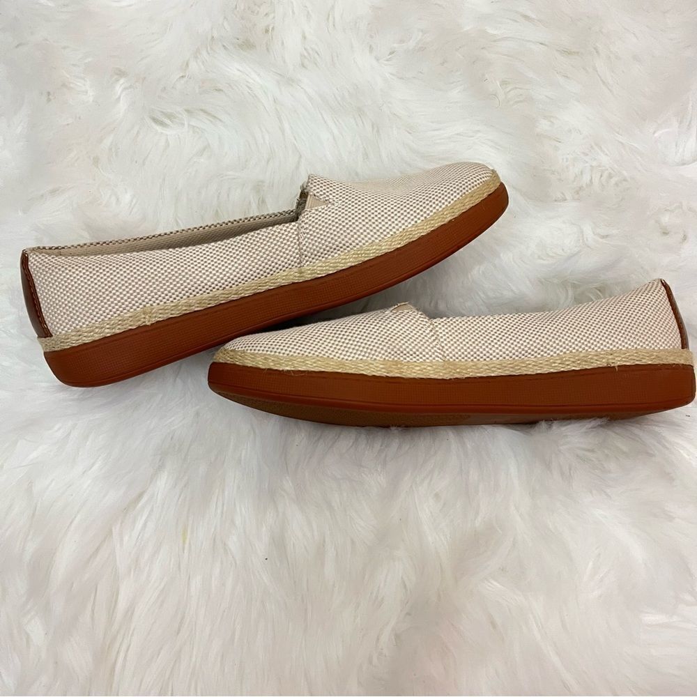 Trotters Accent Woven Tan Espadrille Loafer Slip On Shoes 9W